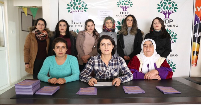 Hakkari'de 25 kasıma ilişkin basın açıklaması düzenlendi