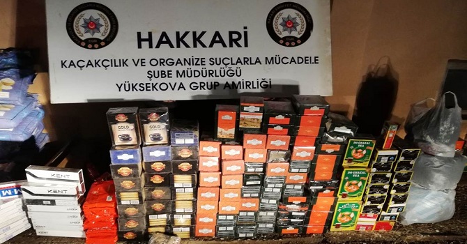 Hakkari'de gümrük kaçağı malzeme ele geçirildi