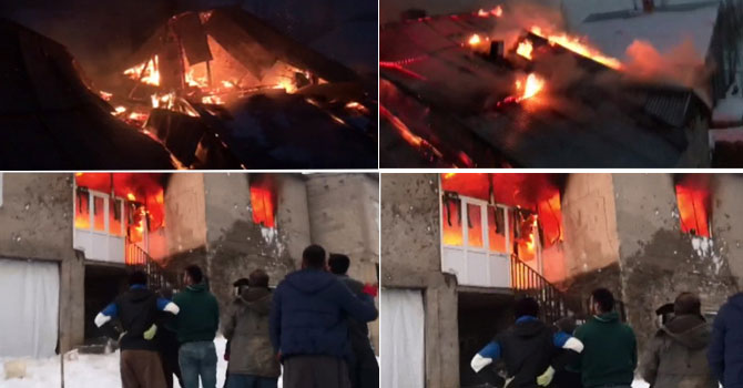 Yüksekovalı aile kış ortasında evsiz kaldı