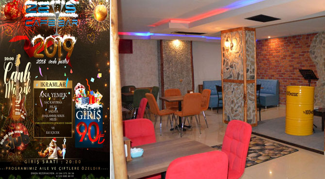 Zeus Cafe Bar “Yılbaşı Gecesine” hazır