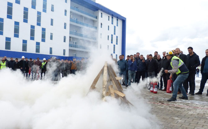 VEDAŞ Van'da yangın tatbikatı yaptı