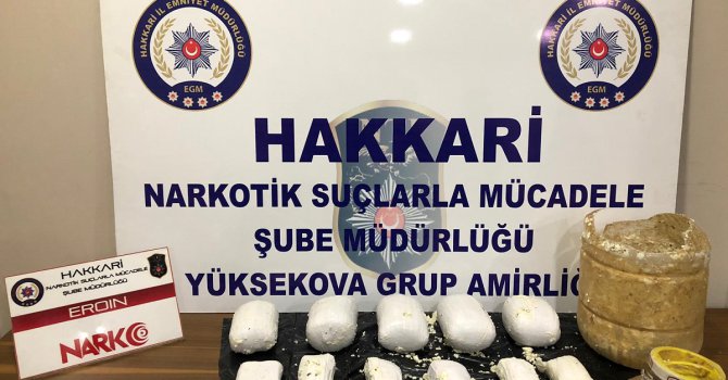 Yüksekova'da kargo paketinde eroin ele geçirildi