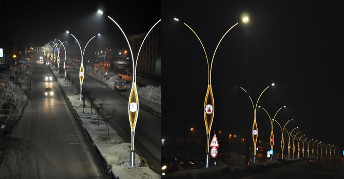Yüksekova’da modern ışıklandırma sistemi devreye girdi