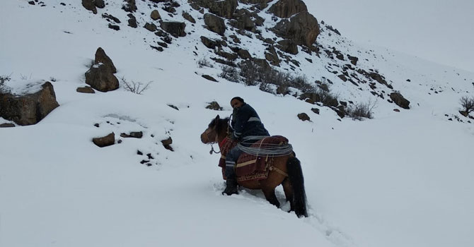 VEDAŞ ekiplerinin at sırtında seçim mesaisi