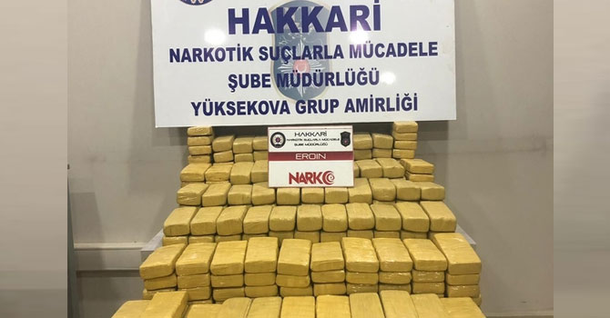 Yüksekova’da 125 kilo eroin ele geçirildi