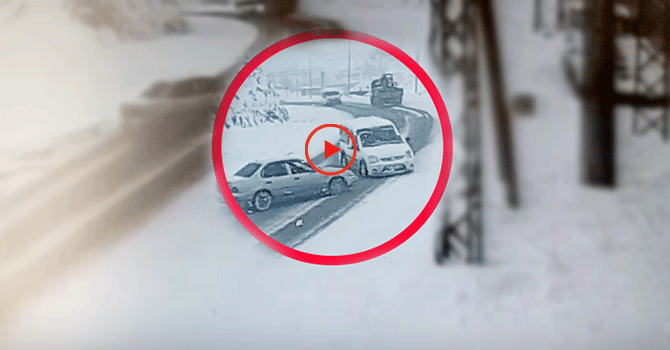 Hakkari'de Sürücünün dikkati faciayı önledi