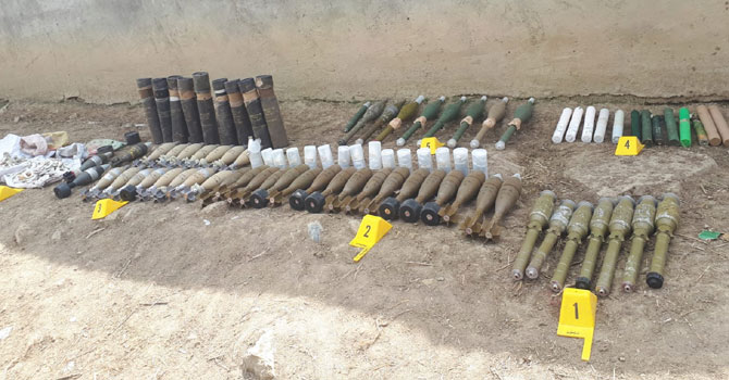 Yüksekova kırsalında çok sayıda mühimmat ele geçirildi.