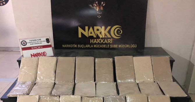 Yüksekova'da 16 kilo eroin ele geçirildi!