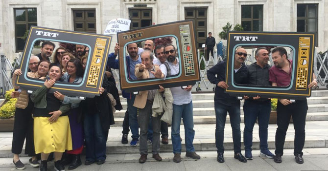 TRT Çalışanlarından Protesto