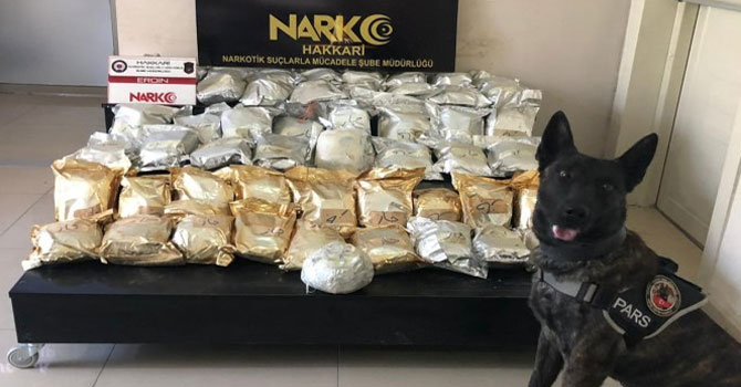 Yüksekvo'da şüpheli araçta 59 kilo erion ele geçirildi!