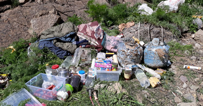 Yüksekova kırsalında bir sığınak imha edildi