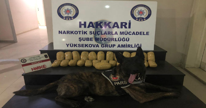 Yüksekova'da 13 buçuk kilo eroin ele geçirildi