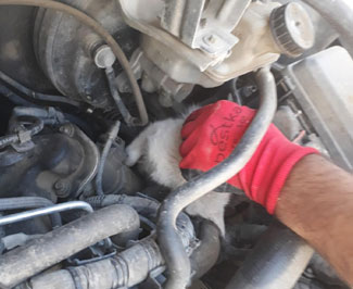 Van'da motora sıkışan kediyi itfaiye ekibi kurtardı