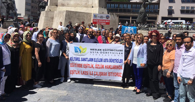 Usta öğreticiler Ankara’ya çıkarma yaptı