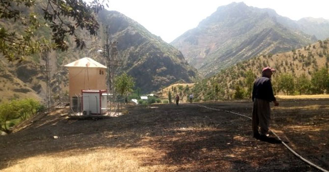 Hakkari'de korkutan yangın