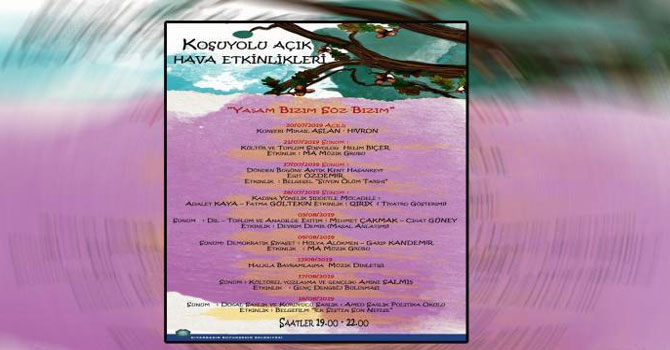 Koşuyolu Parkı Açık Hava etkinlikleri başlıyor