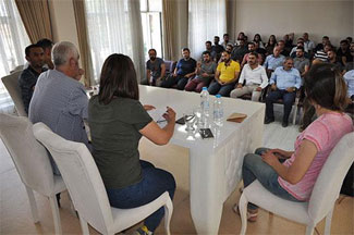 Eş Başkan Sarı, mimar ve mühendislerle görüştü