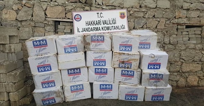 Şemdinli'de Gümrük Kaçağı Sigara Ele Geçirildi