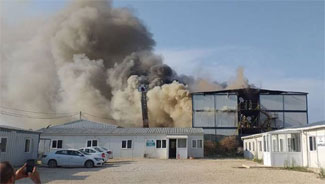 İşçilerin kaldığı konteynerlerde yangın çıktı