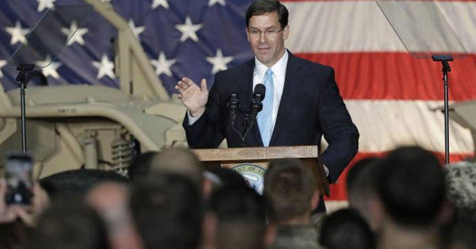 ABD Savunma Bakanı Esper: Türkiye'nin Suriye'nin kuzeyine yönelik olası operasyonu kabul edilemez