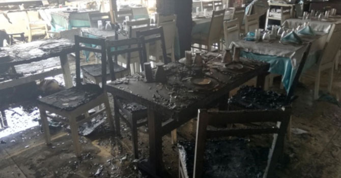 Parasını alamayınca çalıştığı restoranı yaktı