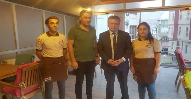 Başkan Taş’tan yenilenen AHS cafeye ziyaret