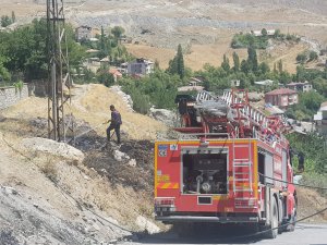 Hakkari'de anız yangını!