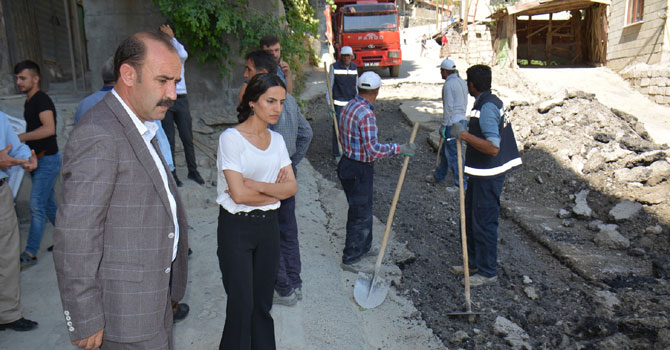Eş Başkanlar Keklikpınar'daki çalışmaları denetledi