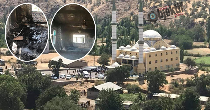 Derecik'te Camide korkutan yangın