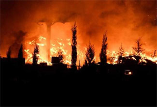 Çorlu'da geri dönüşüm fabrikasındaki yangın