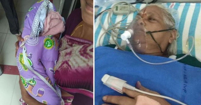 73 yaşındaki kadın ikiz doğurdu