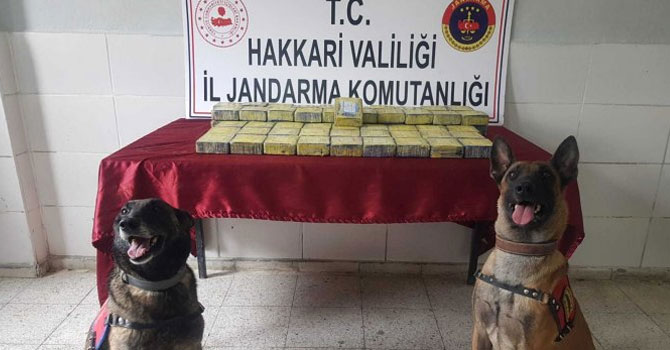 Yüksekova'da 34 kilo eroin ele geçirildi