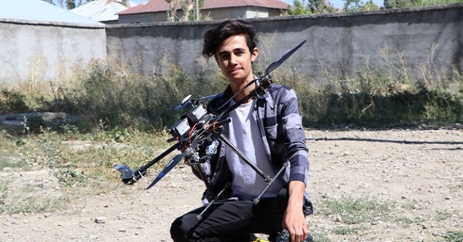 Drone yapan Yüksekova'lı Berdan TEKNOFEST yolcusu