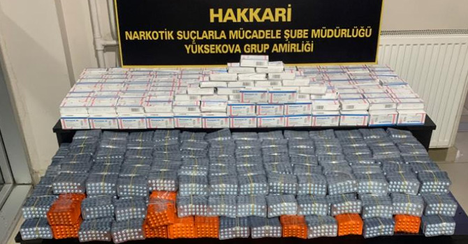 Hakkari'de sentetik ecza maddesi ele geçirildi!