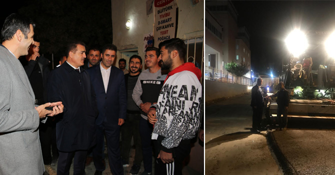 Vali Akbıyık asfalt çalışmalarını denetledi  