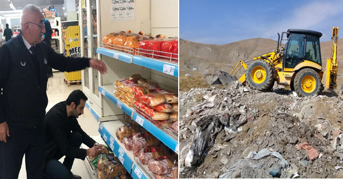 Hakkari'de molozlar şehir dışına çıkartılıyor, zabıta gıda denetiminde!