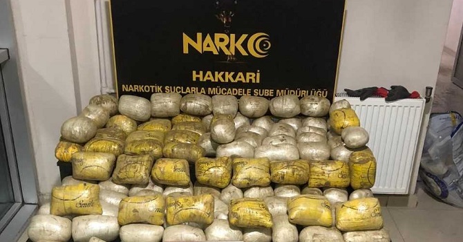 Yüksekova'da 140 kilogram esrar ele geçirildi