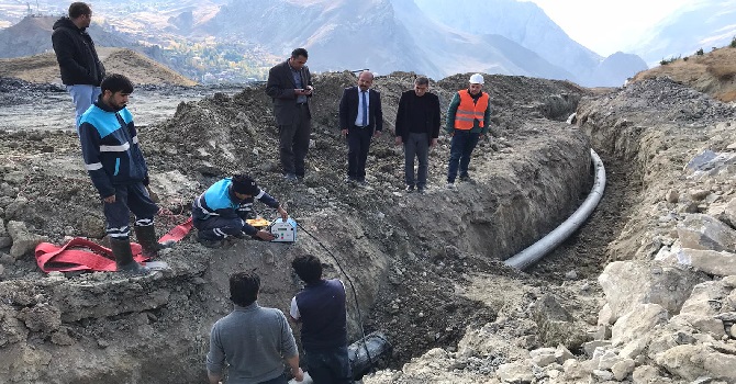 Hakkari'de 3 Mahallenin su hattı yeri değişti