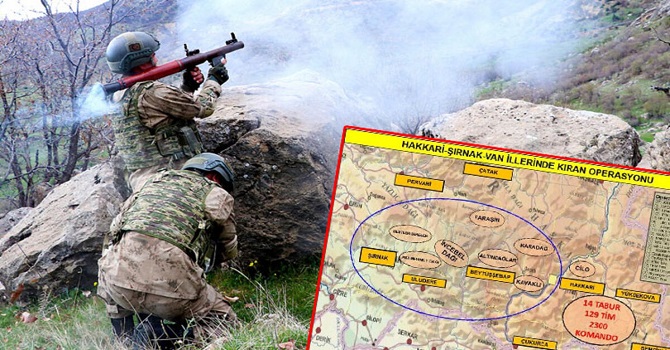 Hakkari, Şırnak ve Van'da 2 bin 360 personelle Kıran-6 operasyonu