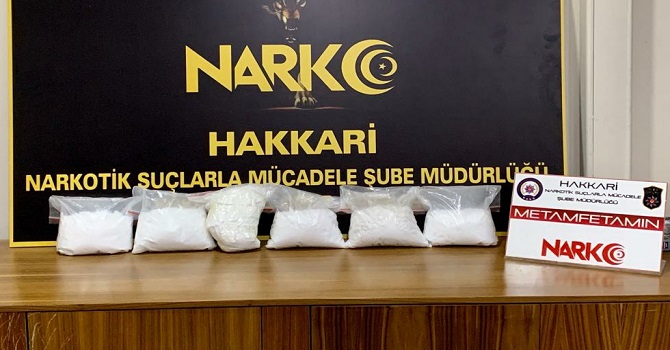 Hakkari'de uyuşturucu operasyonu