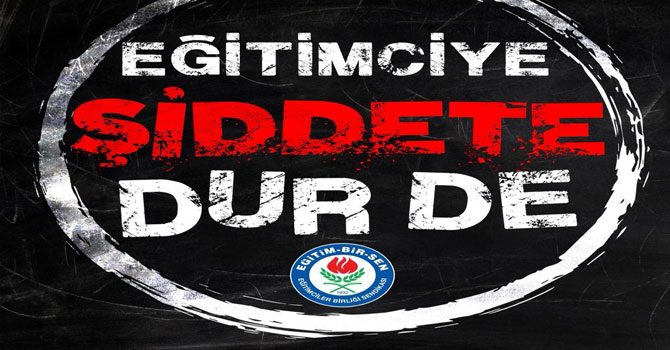 Eğitim-Bir-Sen'den basın açıklaması "Eğitimde şiddete dur de"