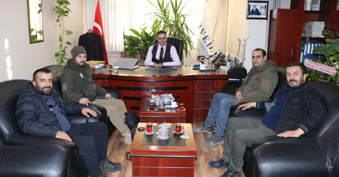 Gazetecilerden VEDAŞ Müdürü Eroğuz'a ziyaret