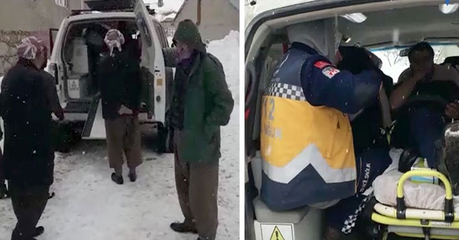 Şemdinli'de hasta kurtarma operasyonu 