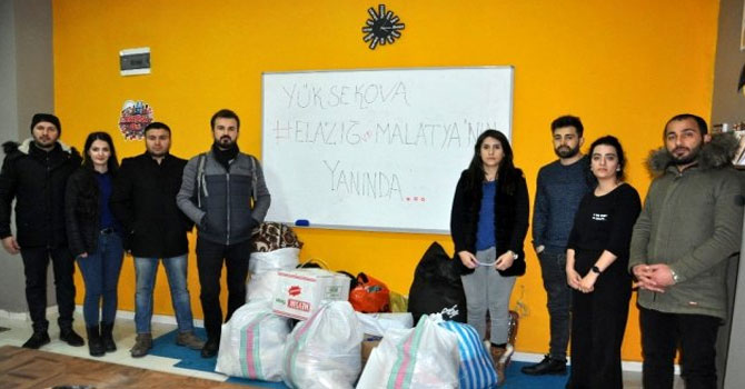 Yüksekova'dan Elazığ ve Malatya'ya yardım eli