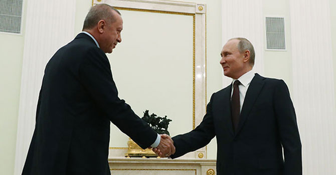 Cumhurbaşkanı Erdoğan, Putin ile bir araya geldi