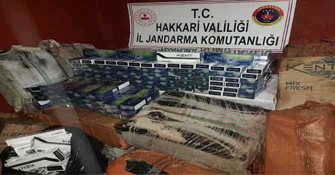 Şemdinli'de 17 bin 500 paket sigara ele geçirildi!
