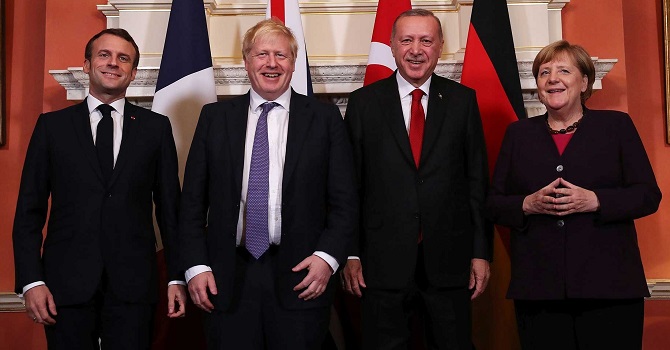 Erdoğan, Macron, Merkel ve Johnson video konferans görüşmesi gerçekleştirdi