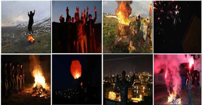 Newroz bir çok merkezde evlerde kutlandı