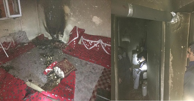 Hakkari’de evi küle dönen 4 kişilik aile dışarıda kaldı... Yardım eli bekliyor