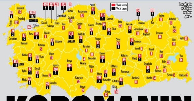 Türkiye'de koronavirüsten can kaybı 500'ü geçti!